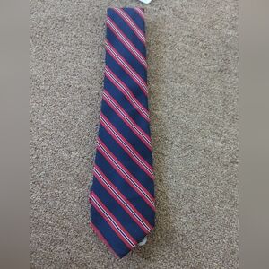 Vintage blue and red stripe diagonal Omega tie